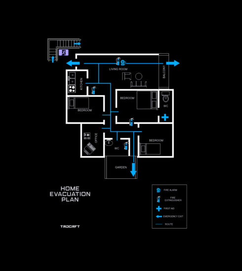 Home Evacuation Plan Map Guide d | TRDCRFT Tradecraft